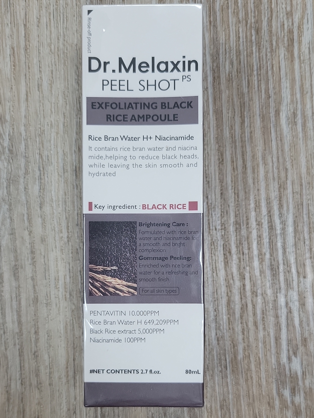 Dr. Melaxin Peel Shot Exfoliating Black Rice Ampoule